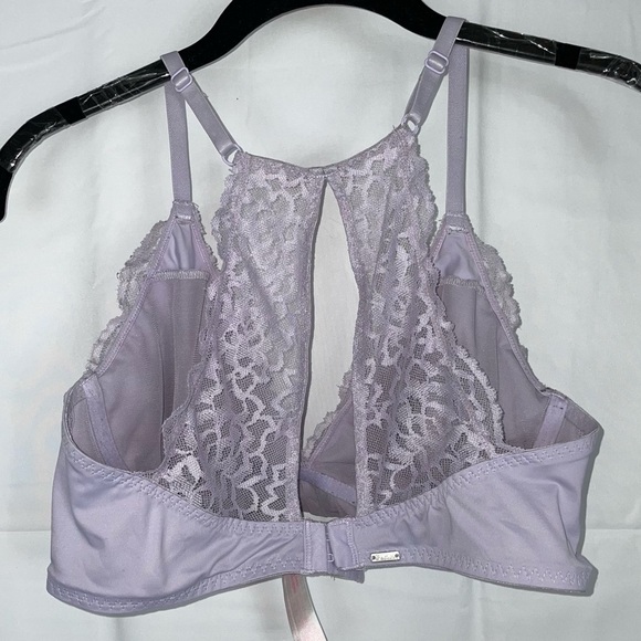 Victoria’s Secret Pink Bralette Lightly Lined Underwire Lace V-Neck Plunge Bra - Picture 7 of 9